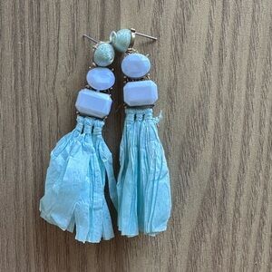 Blue Tassel Earrings
